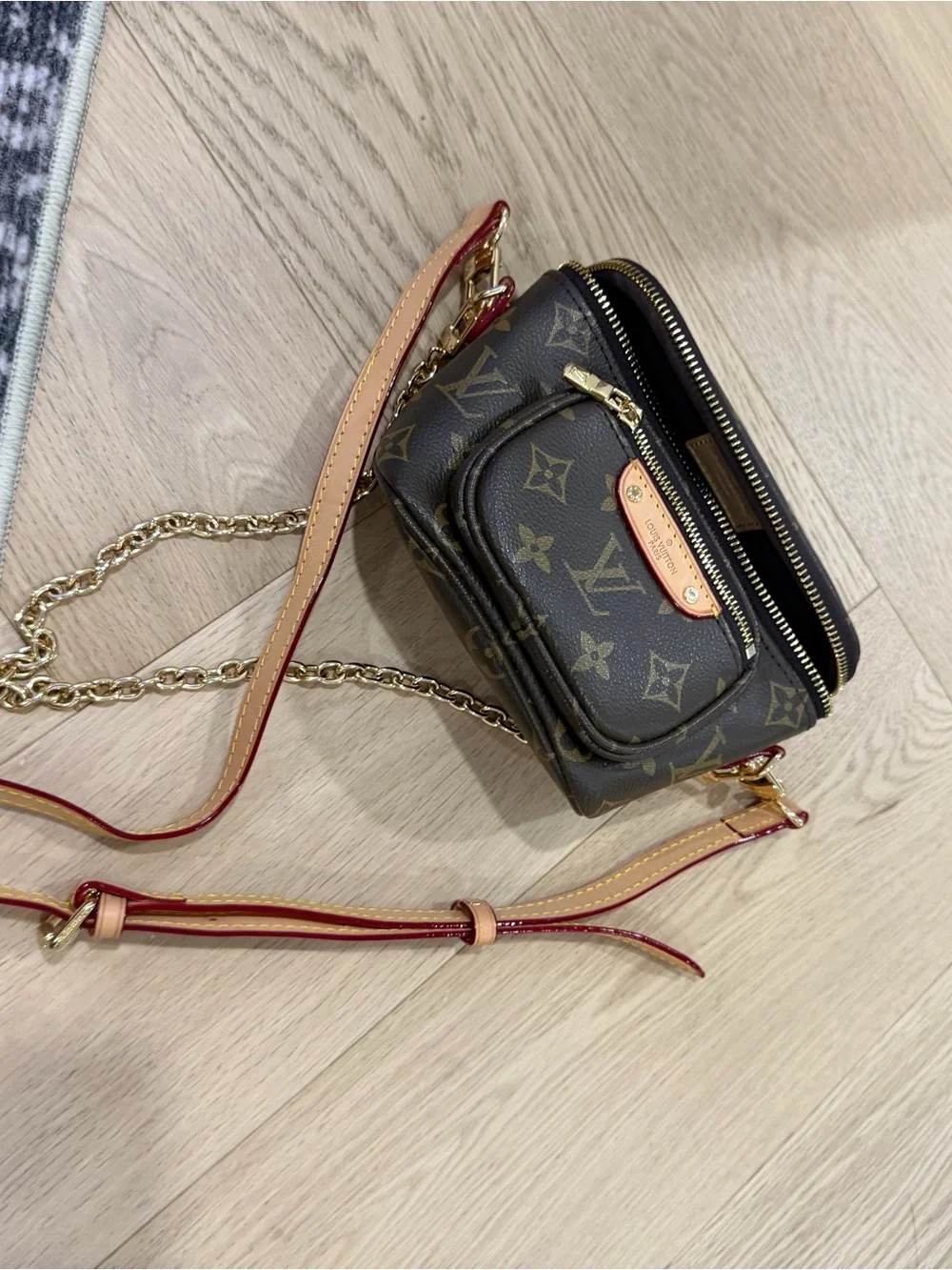 Designer Inspired Brown Monogram Crossbody Bag
